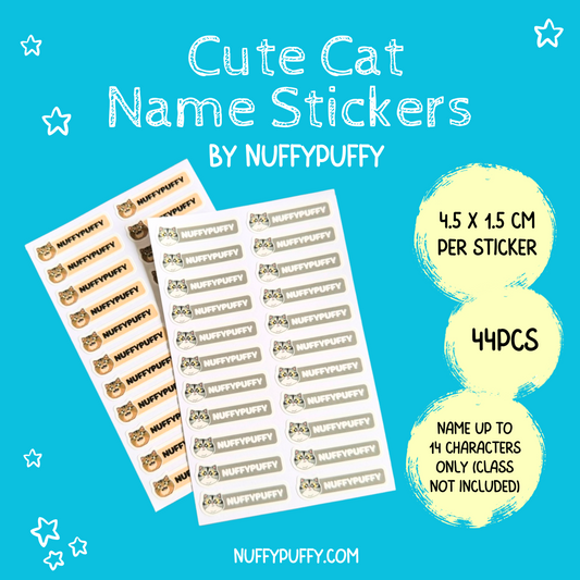 Cute Cate Name Sticker