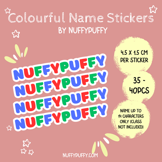 Colourful Name Sticker