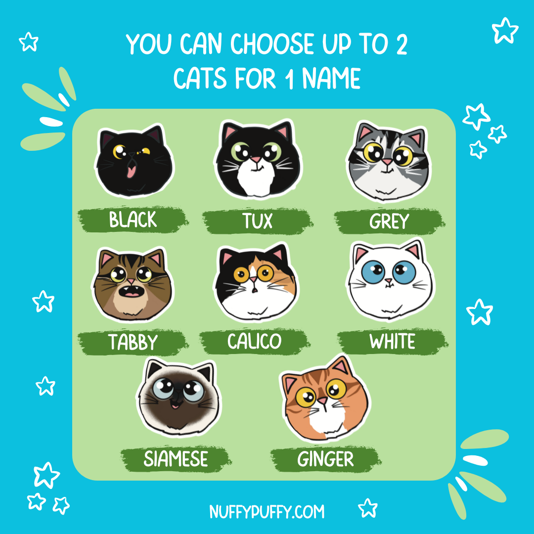 Cute Cate Name Sticker