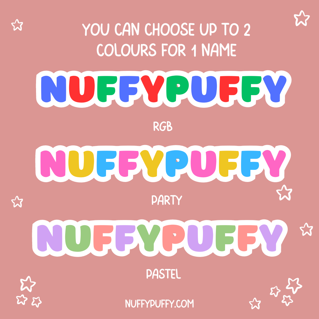 Colourful Name Sticker