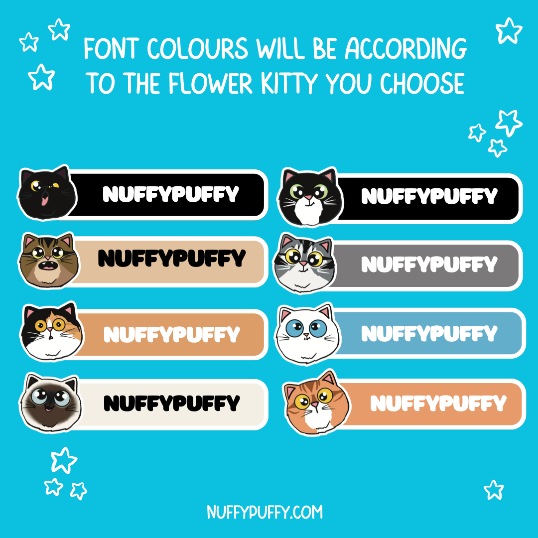 Cute Cate Name Sticker