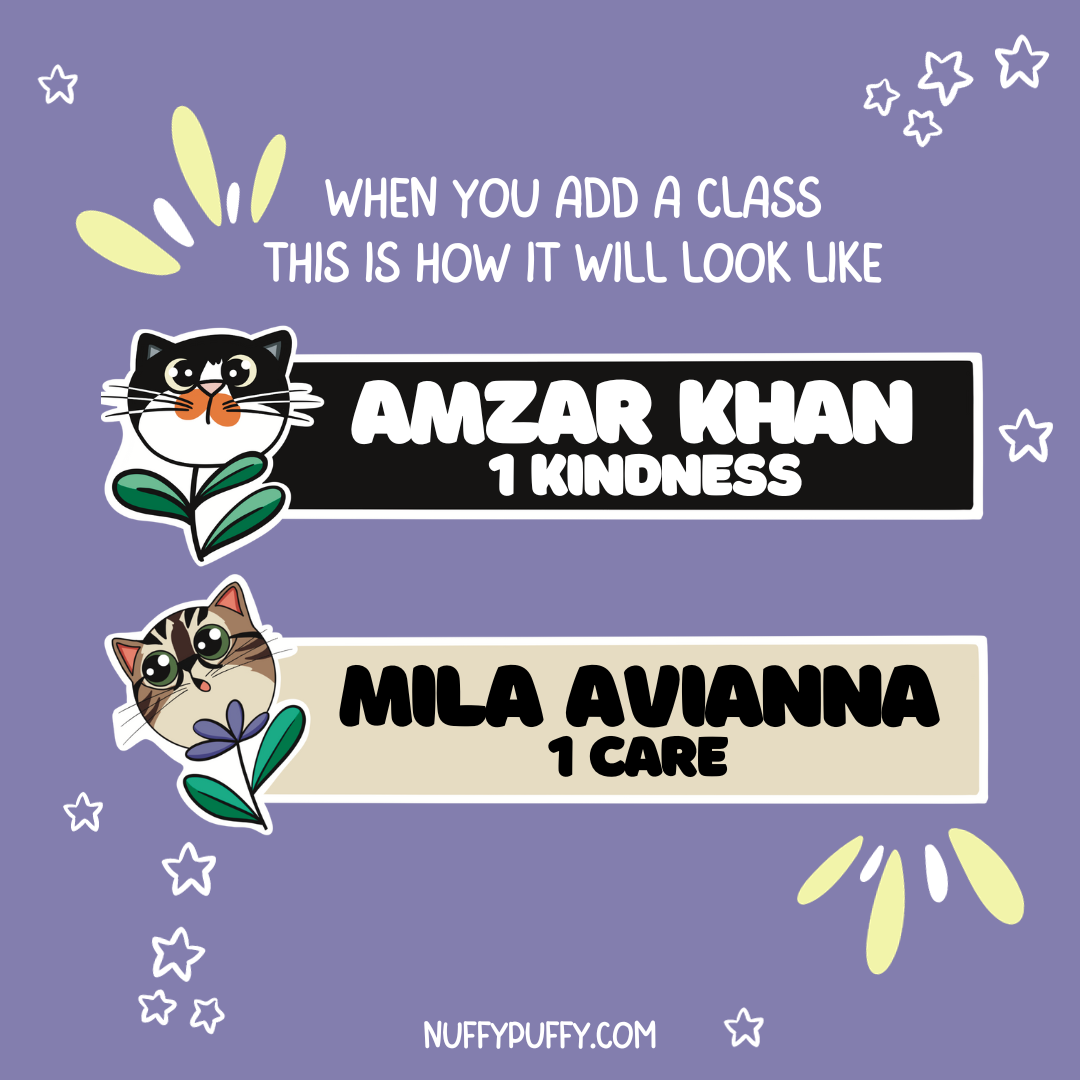 Flower Kitties Name Sticker