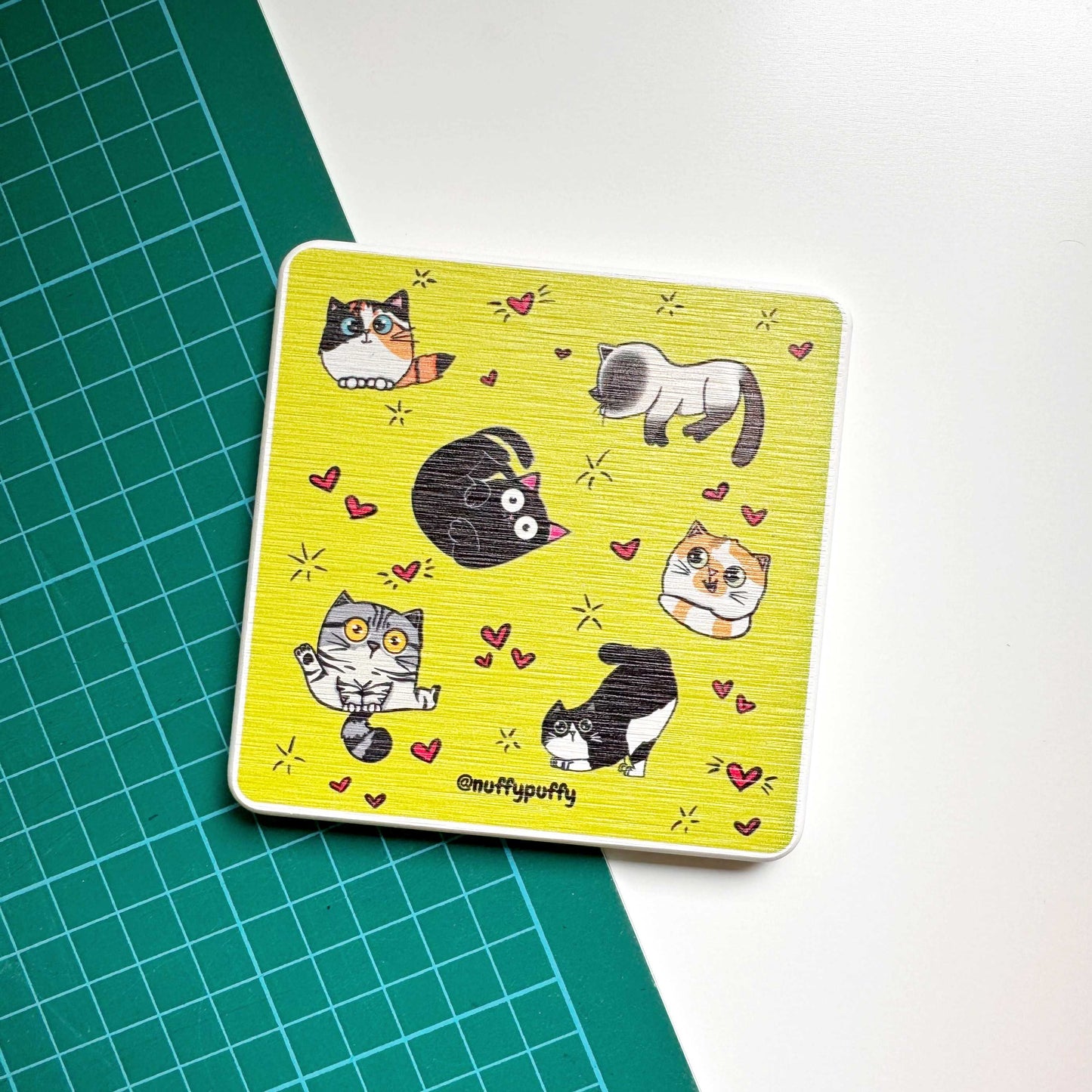 Patterned Catstone Coasters